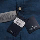 Hackett London Men's Blue Linen Blue Long Sleeve Shirt Size M HM309142