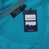 Hackett London Men's Blue Cashmere Blend V-Neck Sweater Size XXL HM700896