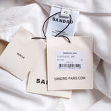 Sandro Men's Beige Linen Blend Straight Suit Trousers Size 42 SHPPA01342