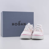 Hogan Women's White Rebel H562 Lav Eff Scritta Sneakers Size 41 EU 8 UK 11 US
