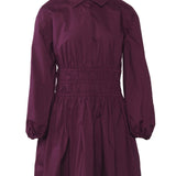 Maje Women's Purple Smocked Waist Cotton Dress Size 40 FR 12 UK 8 US MFPRO02599