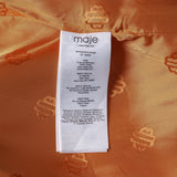 Maje Women's Orange Jacket Style Short Dress Size 40 FR 12 UK 8 US MFPRO02918