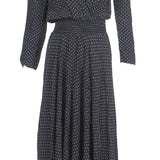 Maje Asymmetrisches Damenkleid in Schwarz mit Polka-Dots, Größe 34 (FR), 6 (UK), 2 (US), MFPRO02563