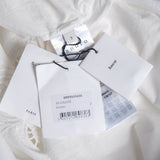 Sandro Paris Women's White Embroidered Cotton Blouse Size 40 FR 12 UK SFPTO00435