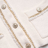 Maje Women's White With Chain Cardigan Size 36 FR 8 UK 4 US MFPCA00174