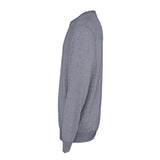 Hackett London Grauer, gestreifter Herrenpullover mit Rundhalsausschnitt, Größe XXL, HM701761