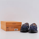 Tod's Women's Navy Gomma Basso 59C Frangia Doppia Loafers Size 37 EU 4.5 UK 7 US
