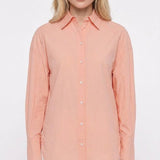 Sandro Women's Pink Long Sleeve Oversized Shirt Size 34 FR 6 UK 2 US SFPCM00621