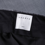 Sandro Men's Grey Wool Suit Trousers Size 40 FR 32 US SHPPA00258