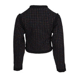 Sandro Women's Black Wool Blend Tweed Cardigan Size 34 FR 6 UK 2 US SFPCA00894
