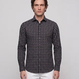 Hackett London Men's Brown Checked Shirt Size XL Check HM309213