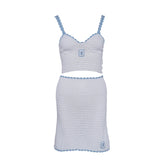 Sandro Women's White Knit Skirt And Top Set Size 0 XS 6 SFPPU02284