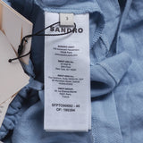 Sandro Paris Women's Blue Cropped Top Size 40 FR 12 UK 8 US SFPTO00692
