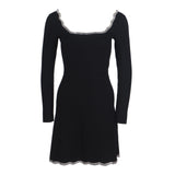 Sandro Women's Black Knit Rhinestone Dress Size 38 FR 10 UK 6 US SFPRO02695