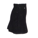 Sandro Paris Schwarzer Strickrock aus Wollmischung mit Pailletten für Damen, Größe 40 L, SFPJU00805