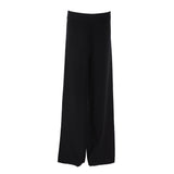 Maje Women's Black Knit Wide Leg Trousers Size 40 FR 12 UK 8 US MFPPA00327