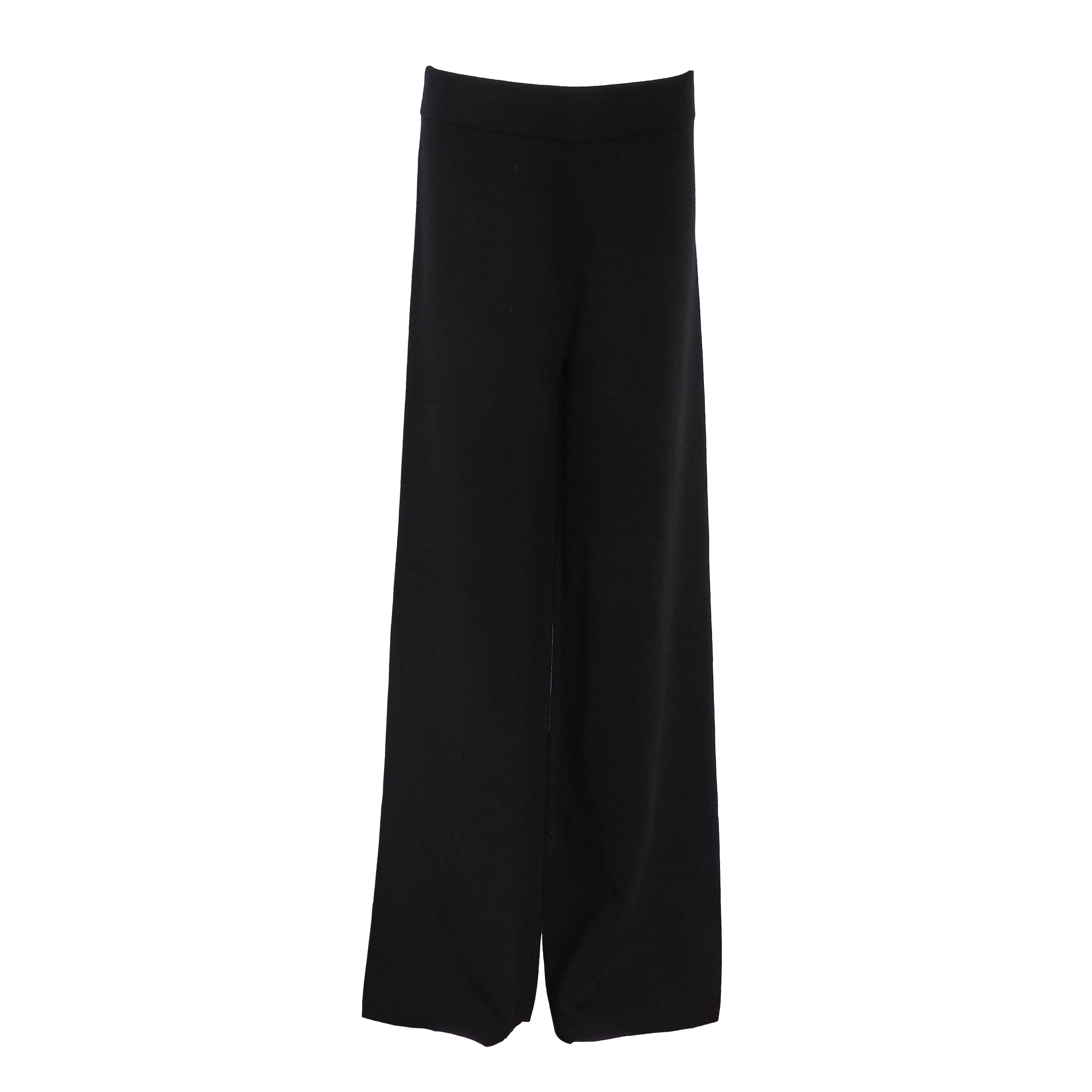 Maje Women's Black Knit Wide Leg Trousers Size 40 FR 12 UK 8 US MFPPA00327