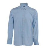Hackett London Herren-Shirt, blau, 100 % Baumwolle , langärmelig, Bluse Hemdbluse , Größe L, HM309527