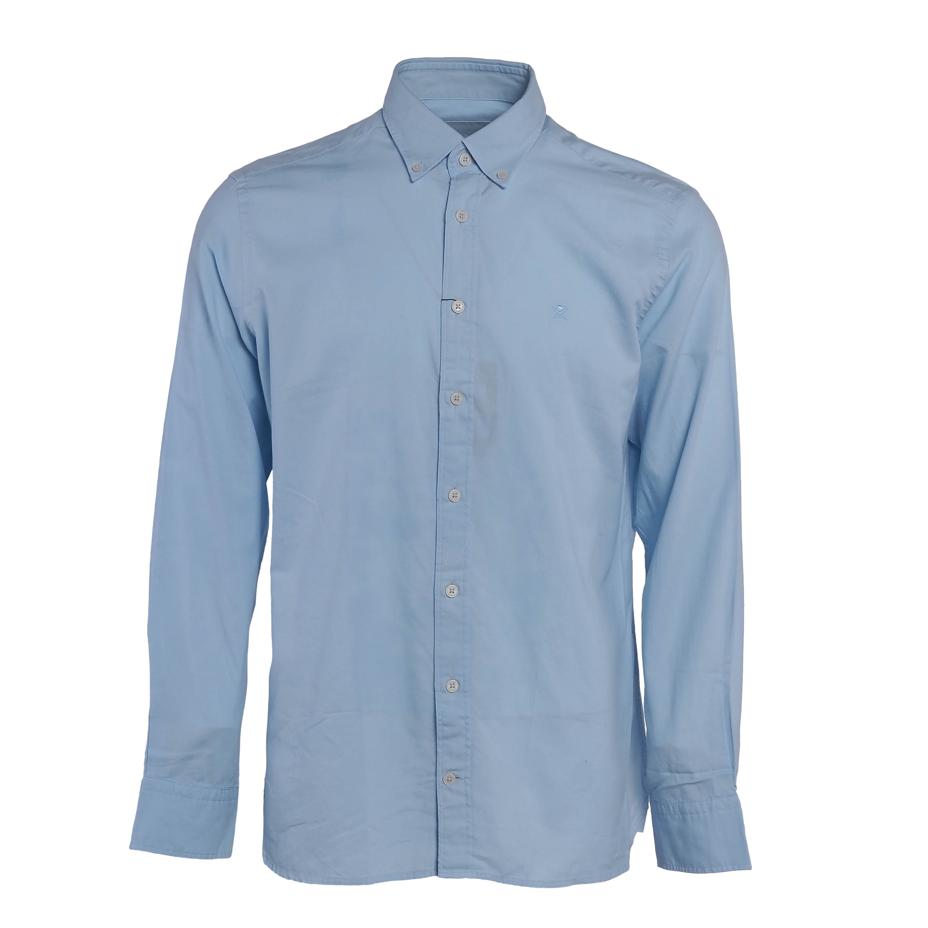 Hackett London Men's Blue 100% Cotton Long Sleeve Shirt Size L HM309527