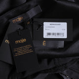 Maje Women's Black Satin Rhinestone Dress Size 38 FR 10 UK 6 US MFPRO02665