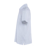 Sandro Paris Men's White Glossy Flower Cotton Polo Shirt Size M SHPTS01476