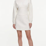 Maje Women's Ecru Wool Dress Size 38 FR 10 UK 6 US MFPRO03057