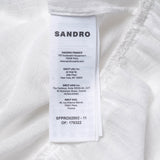 Sandro Women's Ecru Lace Linen Blend Dress Size 38 FR 10 UK 6 US SFPRO02902