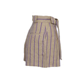 Sandro Paris Women's Shorts Striped Belted Size FR 34 UK 6 US 2 SFPSH00083