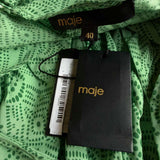 Maje Women's Green Printed Playsuit Size 40 FR 12 UK 8 US MFPCO00270