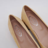 Tod's Women's Yellow Cuoio Gomma T45 20A Gomm Iniez Heels Size 35 EU 5 US 3 UK