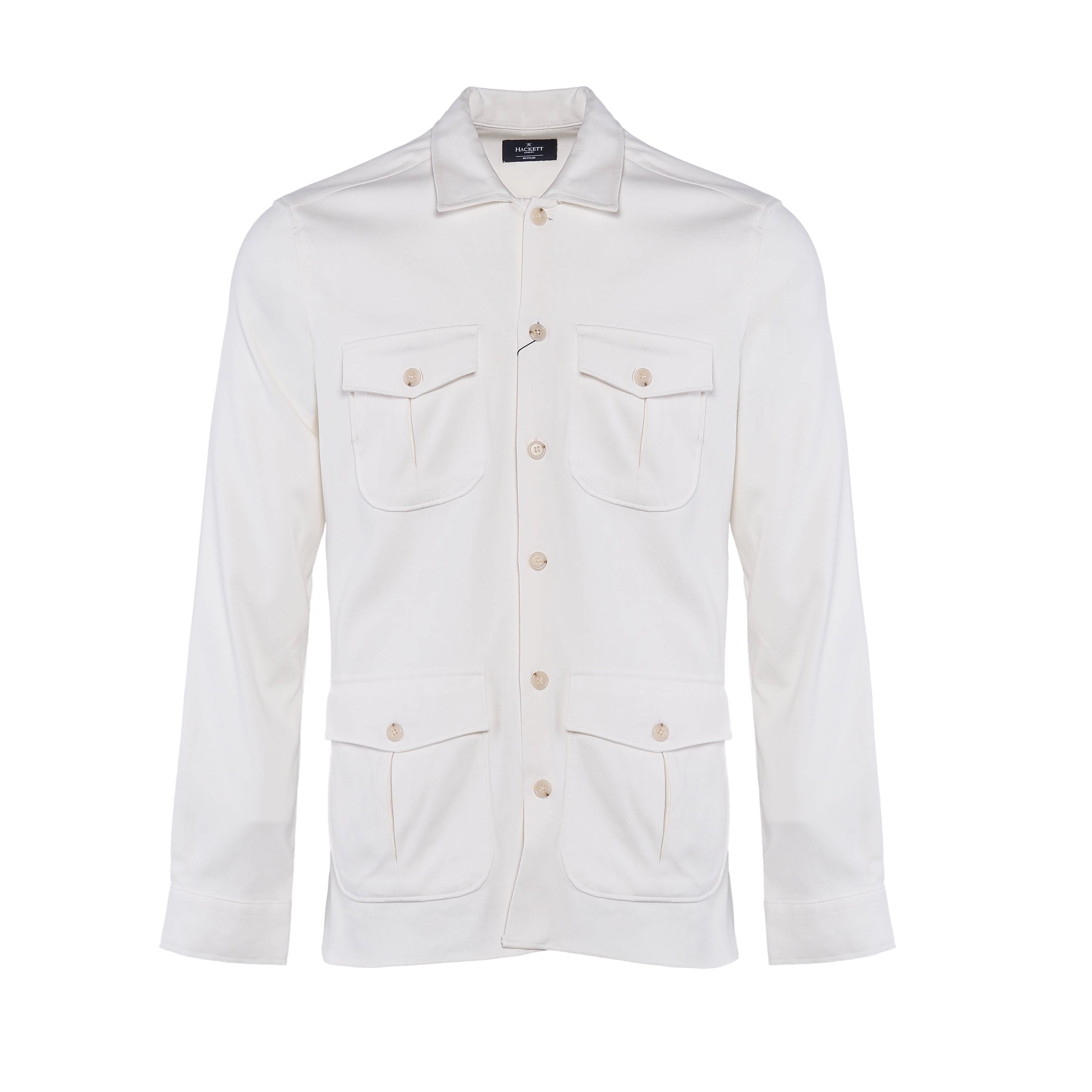 Hackett London Men's Ecru 100% Cotton Overshirt Size M HM309147