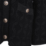 Maje Women's Black Knit Shiny V-Neck Cardigan Size 38 FR 10 UK 6 US MFPCA00319