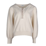 Sandro Women's Sweater Lace-Up Sweater Size 34FR 6UK 2US SFPPU01473
