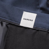 Sandro Men's Blue Elastic Waist Wool Blend Trousers Size 40 FR 32 US SHPPA01031