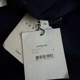 Sandro Women's Navy Smocked Short Dress Size 38 FR 10 UK 6 US SFPRO01491