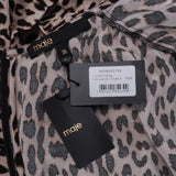 Maje Women's Multicolour Leopard Print Viscose Short Dress Size 36 S MFPRO02700