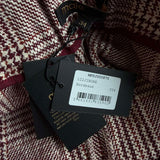 Maje Women's Bordeaux Check Wool Blend Short Skirt Size 34 XS 6 MFPJU00875