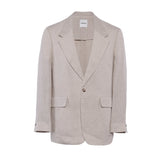 Sandro Paris Men's Beige 100% Linen Suit Jacket Size 50 FR 40 US SHPVE00607