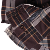 Hackett London Men's Brown Check Slim Fit Flannel Shirt Size M HM309211