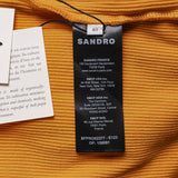 Sandro Women's Orange Rib Knit Midi Dress Size 40 FR 12 UK 8 US SFPRO02377