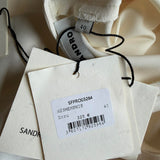 Sandro Paris Langärmliges Satin-Kleid für Damen in Ecru, Größe 40 L 12 SFPRO03284