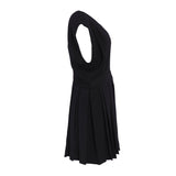 Sandro Paris Schwarzer Playsuit für Damen mit V-Ausschnitt und Falten, Größe 40 L 12 SFPCO00260