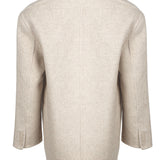 Sandro Damenmantel aus Wollmischung in Beige, Oversize, Größe 38 FR, 10 UK, 6 US, Art.-Nr. SFPOU00415