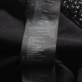 Sandro Damenkleid aus glänzendem, schwarzem Netzstoff, lang Größe 36 FR 8 UK 4 US SFPRO03101