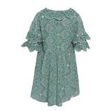 Maje Women's Green Embroidered Cotton Short Dress Size 40FR 12 UK 8US MFPRO02288