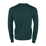 Hackett London Men's Dark Green Knit V-Neck Wool & Silk Sweater Size M HM702835
