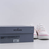 Hogan Women's White Rebel H562 Lav Eff Scritta Sneakers Size 41 EU 8 UK 11 US