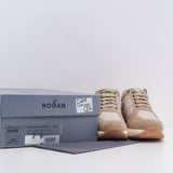 Hogan Men's Beige Suede Interactive Allacciato Sneakers Size 38.5 EU 5.5 UK 7 US
