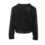 Maje Women's Black Sequin Mohair Blend Cardigan Size 38 FR 10 UK 6 US MFPCA00312