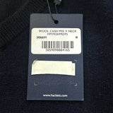 Hackett London Top-Pullover mit V-Ausschnitt „ Wolle “, Kaschmir, Strick , blau, Größe M, HM702699